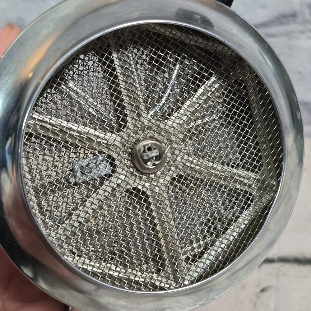 MCM‎ Triple Screen Chrome Flour Sifter w/Original Label - Ca. 1960